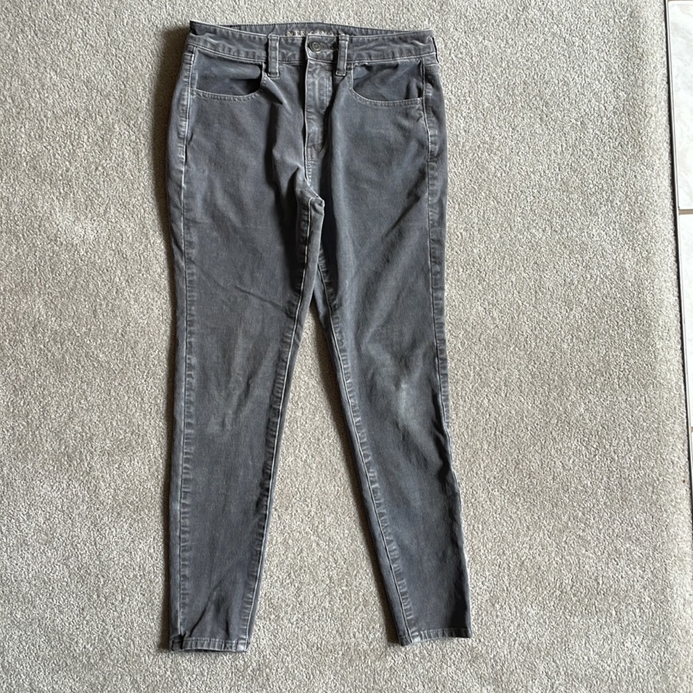 American Eagle Outfitters Super Stretch X4 High Rise Corduroy Skinny Jea…